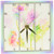 3dRose LLC Pastel Flowers 6 by 6-Inch Desk Clock