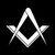 Simple Square & Compass Without G Masonic Vinyl Decal - [White][6 Inch]