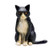 MOJO Black and White Cat Sitting Realistic Domesticated Animal Hand Painted Toy Figurine