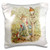 3dRose Peter Rabbit in The Garden-Vintage Art-Pillow Case, 16 by 16" (pc_110164_1)
