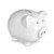 Koicaxy Piggy Bank, Child to Cherish Ceramic Pig Piggy Banks Money Bank Coin Bank for Boys Kids Girls (White)