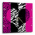 3dRose DPP_35437_2 Pink Black and White Animal Print Leopard and Zebra Heart Wall Clock, 13 by 13-Inch