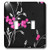 3dRose LLC lsp_23464_2 Pink Flowers On Black, Double Toggle Switch