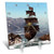 3dRose dc_172244_1 Pirate Ship Sails Trough Coastalin Strong Winds Desk Clock, 6 by 6-Inch