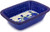 Polish Pottery Rectangular Baker 10-inch Blue Poppies made by Ceramika Artystyczna
