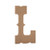 6" Western Wooden Letter L - JoePaul's Crafts Premium MDF Wood Wall Letters (6 inch, L)