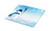 Ambesonne Snowman Cutting Board, Snow Covered Wintry Landscape with Happy Snowman Cold Outdoors, Decorative Tempered Glass Cutting and Serving Board, Large Size, Pale Blue