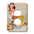 3dRose lsp_200390_6 Print of Elvgren Dunking for Apples Pinup Light Switch Cover