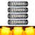4 PCS Emergency Warning Lights for Vehicles Trucks Emergency Beacon Warning Hazard Flash Strobe Light 6 LED Surface Mount Waterproof Amber