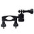 Sscon Motorcycle Bike Handlebar Mount for GoPro and Action Camera, 360 Degree Rotary Camera Mount, Black