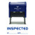 Inspected by Date Self Inking Rubber Stamp (Blue Ink) - Medium