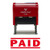 Paid Self Inking Rubber Stamp (Red) - Medium
