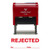 Rejected by Date Self Inking Rubber Stamp (Red Ink) Medium