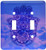 3dRose lsp_200824_2 Purple and Blue Cloud Hamsa Double Toggle Switch, Multicolor
