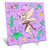 3dRose LLC Purple Fairy Desk Clock, 6 by 6-Inch