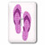 3dRose lsp_111561_1"Purple Flowered Flip Flop Shoe Single Toggle Switch, Multicolor