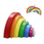 MR.FOAM Rainbow Building Blocks, Wooden Rainbow Stack Toys Stacker Nesting Puzzle Blocks Stacking Cups Baby Toy Color Shape Matching Educational Learning Toys for Kids Toddlers Boys and Girls
