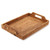 YANGQIHOME Hand-Woven Rattan Serving Tray with Handles for Breakfast, Drinks, Snack for Dining/Coffee Table (14.5 inch (37 cm), Rectangular)