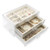 Jewelry Box for Women with 3 Drawers, Velvet Jewelry Organizer for Earring Bangle Bracelet Necklace and Rings Storage Clear Acrylic Jewelry case Jewelry Box for Women with 3 Drawers, Velvet Jewelry Organizer for Earring Bangle Bracelet Necklace and Rings Storage Clear Acrylic Jewelry case
