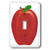 3dRose LLC lsp_13559_1 Red Apple - Single Toggle Switch