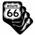 3dRose CST_110012_3 Route 66, Black and White-Ceramic Tile Coasters, Set of 4