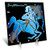 3dRose Sagittarius Zodiac Sign Desk Clock, 6 by 6-Inch