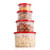 Sealco Food Storage Containers with Lids  Reusable Plastic Containers  BPA-Free, Stackable, Microwave, Dishwasher, & Freezer Safe 4 Piece Set