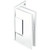 CRL Junior Geneva 044 Series All White Wall Mount Offset Back Plate Hinge