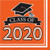 Creative Converting Class of 2020 Orange Grad Napkins, 6.5"