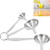 ATPWONZ 3 in 1 Stainless Steel Funnels for Kitchen Funnels Small Funnels with Metal Long Handle Funnels for Filling Bottles Liquid and Dry Ingredients, Essential oil, Spices, Powder, Flask