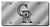 MLB Colorado Rockies Laser-Cut Auto Tag (Silver)