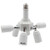 DiCUNO Light Socket Splitter Adapter, 7 in 1 E26 E27 Socket Converter, 6+1 Splitter Bulb Lamp Holder 360 Degrees Adjustable 180 Degrees Bending