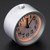 Simple Alarm Clock,ECVISION Creative Small Round Aluminium Silent table Snooze beech Alarm Clock with nightlight (Silver)