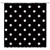 AMFD Polka Dot Shower Curtain Vintage Black and White Doodle Polka Dots Fashion Bathroom Curtains Decor Polyester Fabric Set 70 Inches Include Hooks