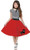 Charades Child's Poodle Costume Dress, Small Red