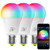 Smart Bulb No Hub Required, Dimmable Multicolor WiFi Light Bulb, A19 7w (60w Equivalent) 2700k-6500k, Work with Alexa Google Home Siri IFTTT (3 Pack)