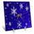 3dRose dc_8074_1 Desk Clock, Snowflakes with Blue Background, 6 by 6-Inch