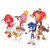 Sonic the hedgehog cake toppers figures Characters set of 6 Action Figure cake decoration cupcake topper