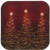 3dRose CST_41060_1 Sparkling Christmas Trees Red Soft Coasters, Set of 4