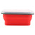 Bento Lunch Box, 600ml Silicone Collapsible Portable Lunch Box Bowl Folding Food Storage Container Microwave Bento Box (Red)