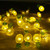 Decorman Pineapple String Lights 14ft 40 LED 8 Modes Warm White Weatherproof Battery Operated Decorative Lights for for Bedrooms Parties Weddings Gardens with Remote and Timer