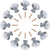 30mm Crystal Drawer Knobs 12 Pcs Diamond Shape Drawer Door Cabinet Knobs Pull Handles Diamond Cabinet Knobs for Dresser Wardrobe Door Cupboard Drawer Pull Handle