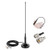 Bingfu VHF UHF Ham Radio Amateur Radio Mobile Radio Scanner Antenna Police Scanner Antenna Magnetic Base BNC Male Soft Whip Antenna Compatible with Uniden Bearcat Whistler Radio Shack Police Scanner