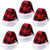 URATOT 6 Pack Christmas Santa Hat Plaid Santa Hat Luxury Plush Hat for Christmas Costume Party and Holiday Event