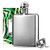 Pirate Flask for Liquor 7oz Stainless Steel Hip Flask Gift Set with Funnel by Homestia