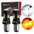 BRISHINE 1157 Switchback LED Bulbs Extremely Bright 3030 Chipsets Xenon White/Amber Yellow 2057 2357 7528 BAY15D LED Light Bulbs with Projector for Turn Signal Lights(Pack of 2)