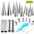 26 PCS Cannoli Tubes, Woohome Stainless Steel Cannoli Forms Cream Horn Molds, Croissant Mold Baking Moulds Tubes for Danish Pastry Cream Roll Mold