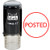 Posted Self Inking Rubber Stamp - Red Ink (ExcelMark A-17)