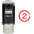 Grade Score 2 - ExcelMark Self-Inking Round Teacher Stamp - Red Ink