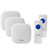Physen H1 Waterproof Wireless Doorbell kit with 2 Push Buttons and 3 Plugin Receivers Operating at 1000-feet Range,4 Adjustable Volume Levels with 52 Chimes,No Batteries Required for Receiver,White